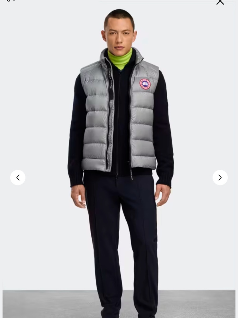 Canada Goose crofton boulder grey vest. NWT